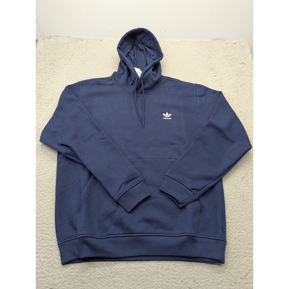 Adidas Originals Mens ESS HD Trefoil Hoodie Night Indigo Navy Blue IY4929 XL